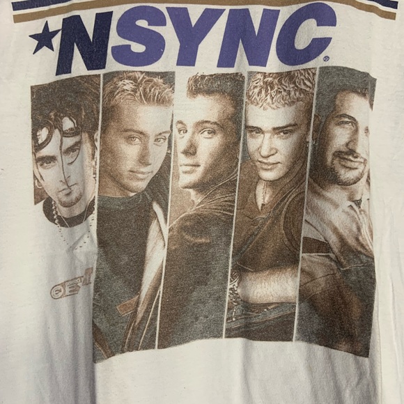 Shirts Nsync Small White Graphic Vintage Tshirt Poshmark